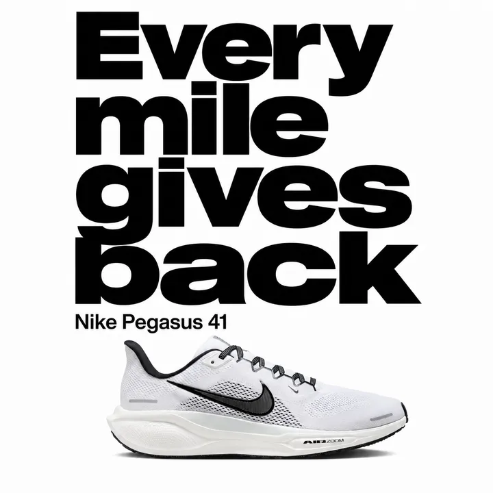 Nike ad in the Bold Statement style, generated by Palette