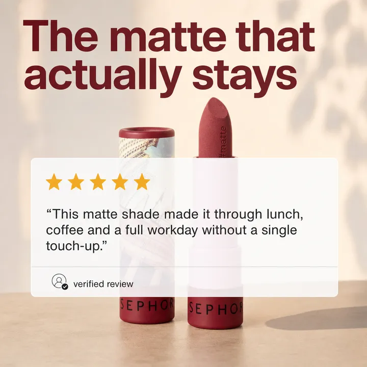 Sephora ad in the Review Screenshot style, generated by Palette